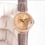 TW Factory Cartier 33/36MM Crocodile Leather Bracelet Automatic Movement Couple Watch 
